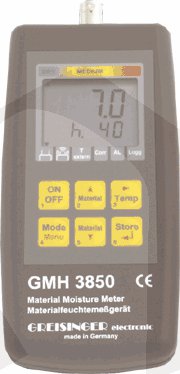 GMH 3850 - Odporový měřící přístroj vlhkosti materiálů a teploty s loggerovými funkcemi