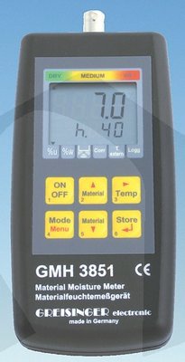 GMH 3851 - Odporový měřící přístroj vlhkosti materiálů a teploty s loggerem